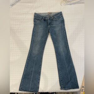 Paige Denim Women's Laurel Canyon Jeans Stretch 5-Pocket Medium Clean Crease 25